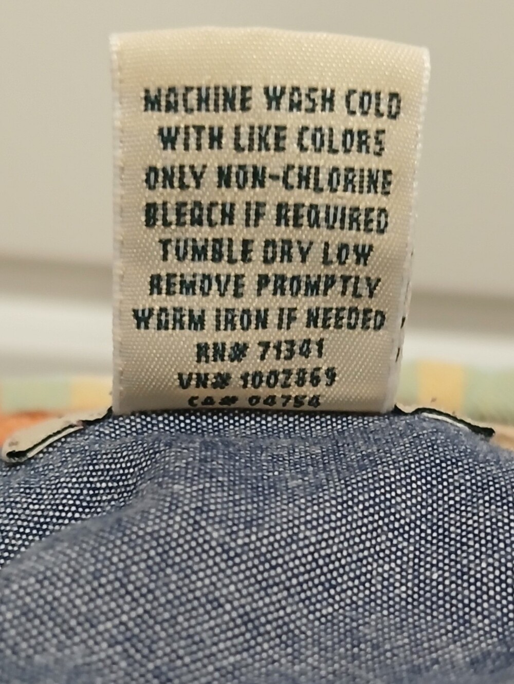 Men's L.L. Bean Plsid Button Down Long Sleeve Orange & Blue Shirt - Picture 15 of 15